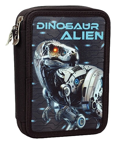 Back Me Up Κασετίνα Διπλή Γεμάτη Dinosaur Alien 357-27100
