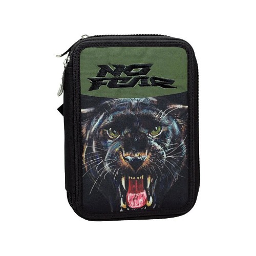 Κασετίνα τετράγωνη Back Me Up No Fear Forest Puma διπλή γεμάτη 348-44100