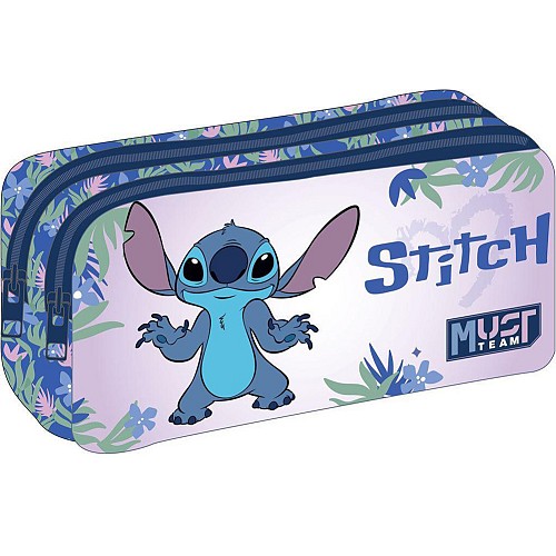 Diakakis - Κασετίνα Βαρελάκι 2 Φερμουάρ Must, Lilo & Stitch 565162