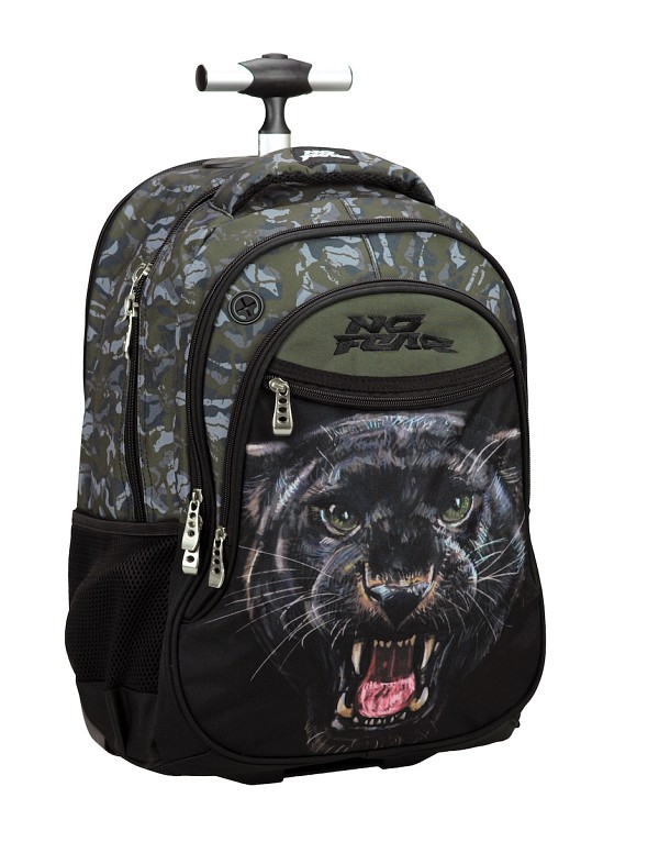 Gim Back Me Up Forest Puma Σχολική Τσάντα Τρόλεϊ Δημοτικού No Fear Πολύχρωμη με Θήκη για Παγούρι 30lt 2025 348-44074