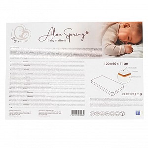 Βρεφικό Στρώμα Aloe Spring 120x60x11 Hugzzz 3801005210039