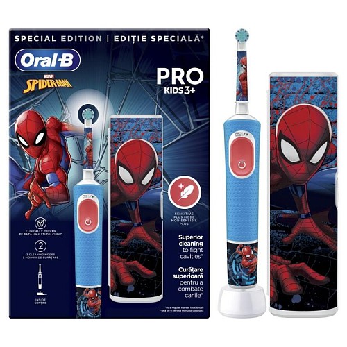 Oral-B Spiderman Ηλεκτρική Οδοντόβουρτσα για 3+ Χρονών Μπλε 80720378