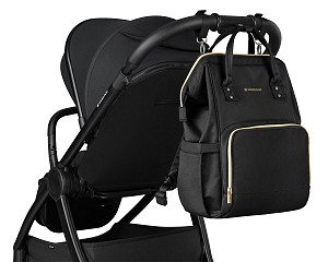 Kikka Boo Τσάντα-Αλλαξιέρα Πλάτης Siena Black & Gold 31108020110