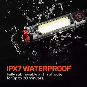 Nebo Pro Φακός Συνεργείου Επαναφορτιζόμενος LED IPX7 με Φωτεινότητα έως 600lm NEB-FLT-1033-B