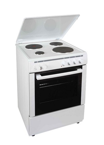 Carad Κουζίνα 65lt με Εμαγιέ Εστίες Π60εκ. Λευκή ETW34092N