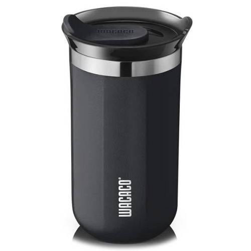 Wacaco Octaroma Lungo Ποτήρι Θερμός Ανοξείδωτο / Πλαστικό 300ml Onyx Black με Επιστόμιο 4897066231082