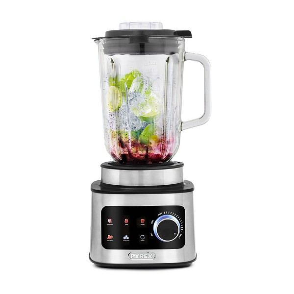 Pyrex SB-881 Μπλέντερ για Smoothies με Γυάλινη Κανάτα 1.5lt 1500W Inox (333560)
