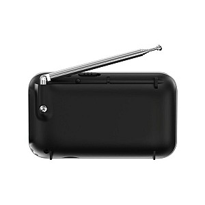 Akai APR-500BK Φορητό ραδιόφωνο με Bluetooth, USB, TF, REC, έξοδο ακουστικών και οθόνη - 2.5W σε μαύρο χρώμα