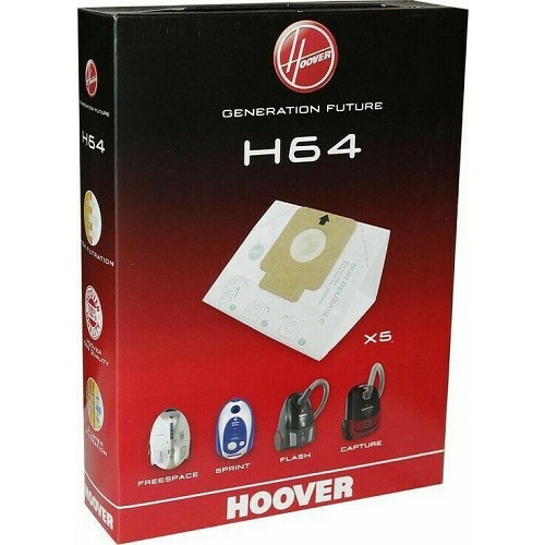 Hoover Capture H64 Σακούλες Σκούπας 5τμχ Συμβατή με Σκούπα Hoover 4τμχ
