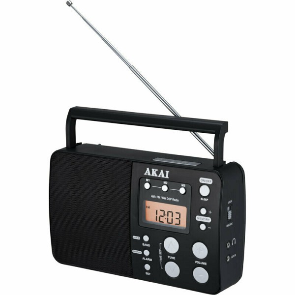Akai APR-200 Φορητό Ραδιόφωνο Ρεύματος / Μπαταρίας Μαύρο