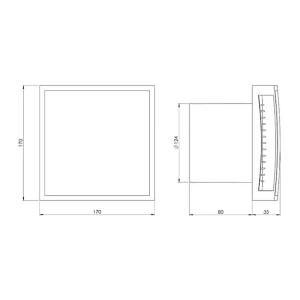 EUROPLAST EET125A Εξαεριστήρας Φ125 Ανθρακί