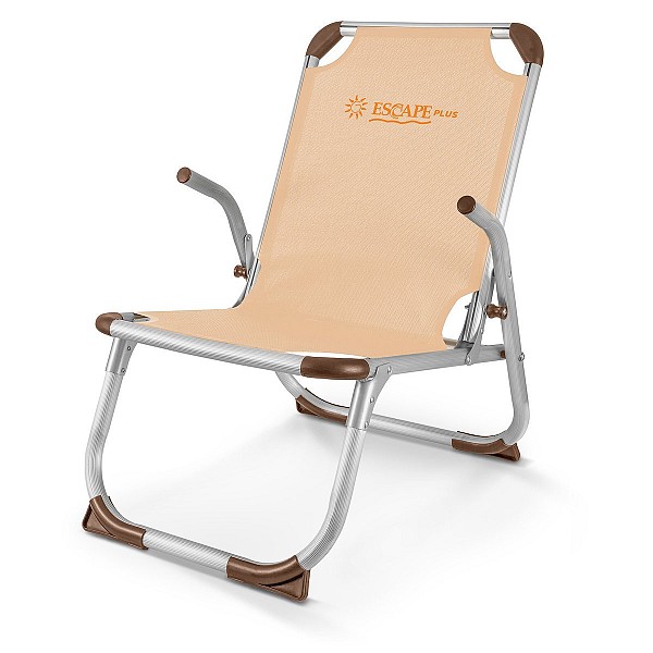 Escape Plus Καρεκλάκι Παραλίας Αλουμινίου με Ψηλή Πλάτη Sand 54x70x75εκ. 15619