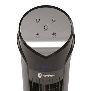 HomeVero Ανεμιστήρας Πύργος 45W με Τηλεχειριστήριο Μαύρος HV-DTF45WB