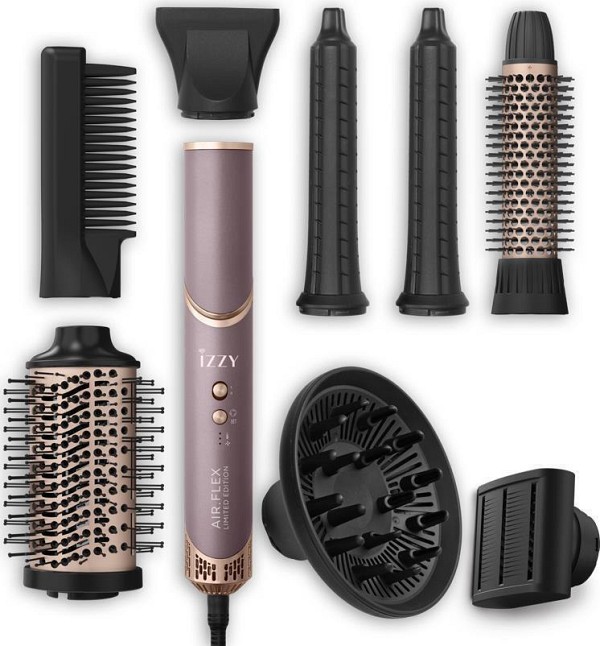 Izzy Multi Styler Ηλεκτρική Βούρτσα με Αέρα για Ίσιωμα και Μπούκλες 1500W, ΙΖ-7221(225439)