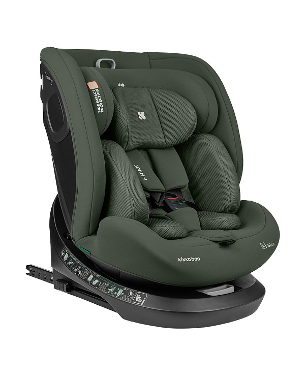 KikkaBoo - Car seat 40-150 cm i-Hike i-SIZE Army Green - 31002100080