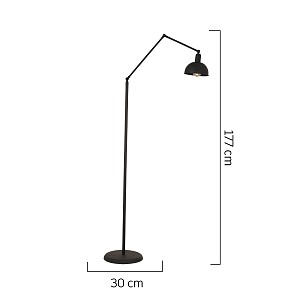 Φωτιστικό Δαπέδου ArteLibre GEMINI Μαύρο Μέταλλο 30x177cm 14780193