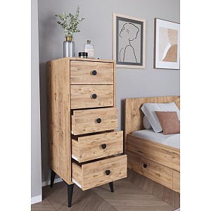 Συρταριέρα ArteLibre AMARI Δρυς Μοριοσανίδα 43x43x114cm 14870046