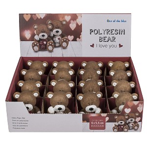 ArteLibre Διακοσμητικό Αρκουδάκι I Love You Καφέ Polyresin 6x6.5cm Σε 2 Σχέδια 06530105