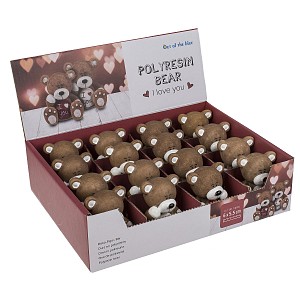 ArteLibre Διακοσμητικό Αρκουδάκι I Love You Καφέ Polyresin 6x6.5cm Σε 2 Σχέδια 06530105