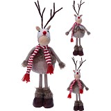 ArteLibre Τάρανδος Όρθιος Καφέ/Κόκκινο Polyester 19x14x48cm Σε 2 Σχέδια 06351189