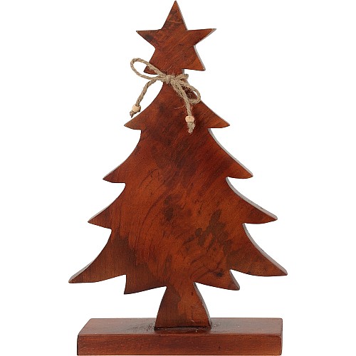 ArteLibre Δεντράκι Με Αστέρι Καφέ Ξύλο 40x28x6cm 06351314