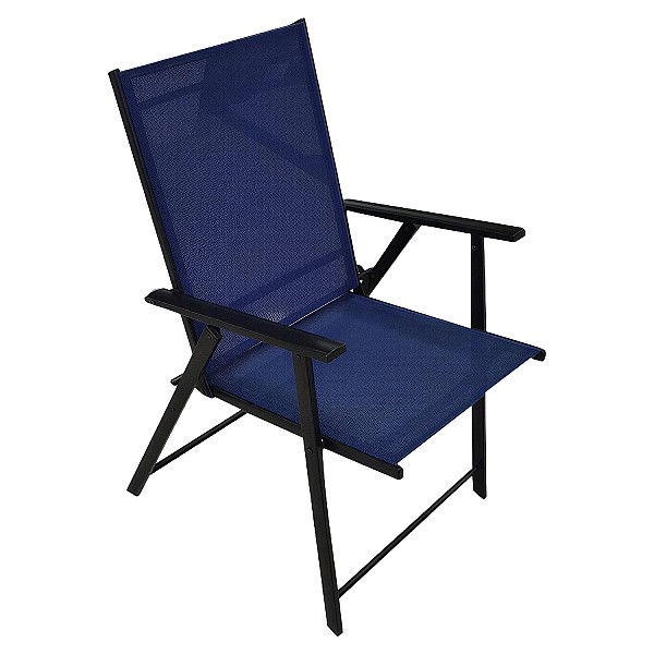 Καρέκλα Παραλίας ArteLibre BLUEWAVE Μπλε/Μαύρο Μέταλλο/Textilene 47x47x89.5cm 14660089