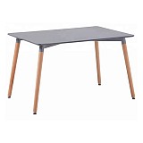 B2bmarkt ΤΡΑΠΕΖΙ MINIMAL HM008.10 ΓΚΡΙ ΜΕ ΞΥΛΙΝΑ ΠΟΔΙΑ ΟΞΙΑ 120X80X73Υ εκ.