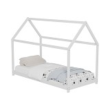 B2bmarkt ΚΡΕΒΑΤΙ ΠΑΙΔΙΚΟ PEPE HM678.03 τ.MONTESSORI ΞΥΛΟ ΠΕΥΚΟ ΛΕΥΚΟ- 140x70εκ