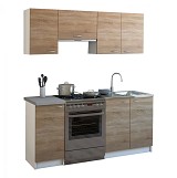 B2bmarkt ΣΥΝΘΕΣΗ ΚΟΥΖΙΝΑΣ MAURICE ΜΕΛΑΜΙΝΗ SONAMA-ΛΕΥΚΟ HM2441 180x29,2-46