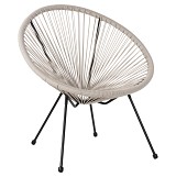 B2bmarkt ΠΟΛΥΘΡΟΝΑ HM5872.03 ΤΥΠΟΥ ΦΩΛΙΑ ΜΕΤΑΛ. ACAPULCO ΜΑΥΡΗ-ΕΚΡΟΥ ΣΥΝΘ. RATTAN 71x72x80Υεκ