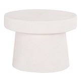 B2bmarkt ΤΡΑΠΕΖΙ ΣΑΛΟΝΙΟΥ ΣΤΡΟΓΓΥΛΟ ΣΕΙΡΑ SANTORINI HM18051 MDF ΣΕ ΥΠΟΛΕΥΚΟ ΧΡΩΜΑ Φ60x42,5Υεκ.