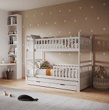 B2bmarkt ΠΑΙΔΙΚΗ ΚΟΥΚΕΤΑ ΜΕ 3 ΚΡΕΒΑΤΙΑ & 2 ΣΥΡΤΑΡΙΑ TRIPLON HM709.03 ΞΥΛΟ ΠΕΥΚΟΥ 90x190-200εκ