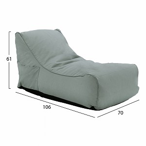 B2bmarkt ΠΟΥΦ BLOOM ΑΔΙΑΒΡΟΧΟ HM5111.20 ΓΚΡΙ 106x70x61Υ εκ.