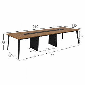 B2bmarkt ΓΡΑΦΕΙΟ ΕΠΑΓΓΕΛΜΑΤΙΚΟ ΣΥΝΕΔΙΑΣΕΩΝ SUPREME HM2377 360X140X75Υ εκ.
