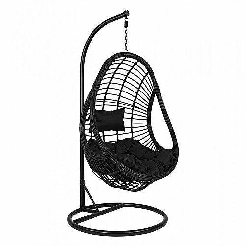 ΚΡΕΜΑΣΤΗ ΠΟΛΥΘΡΟΝΑ ΦΩΛΙΑ HM5541.02 ΜΕ ΜΑΥΡΟ WICKER & ΜΑΞΙΛΑΡΙΑ Φ95Χ195Υ εκ.