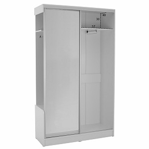 B2bmarkt ΕΠΙΠΛΟ ΕΙΣΟΔΟΥ ΜΕ ΣΥΡΟΜΕΝΗ ΝΤΟΥΛΑΠΑ Κ ΚΑΘΡΕΦΤΗ DULCE ΛΕΥΚΟ HM2424.03 118x45x210 εκ.