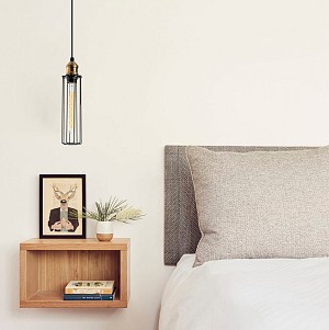 B2bmarkt ΦΩΤΙΣΤΙΚΟ ΟΡΟΦΗΣ ΚΡΕΜΑΣΤΟ ΜΕΤΑΛΛΙΚΟ ΜΑΥΡΟ HM7253 Φ8Χ123