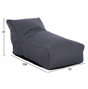 B2bmarkt ΠΟΥΦ BLOOM ΑΔΙΑΒΡΟΧΟ HM5111.20 ΓΚΡΙ 106x70x61Υ εκ.
