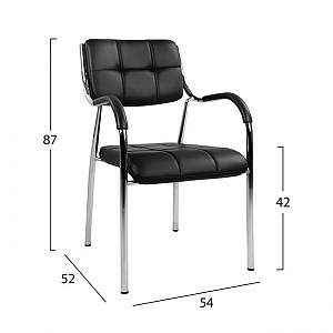 ΚΑΡΕΚΛΑ ΕΠΙΣΚΕΠΤΗ ΓΡΑΦΕΙΟΥ HM1018.01 ΜΑΥΡΟ PU
