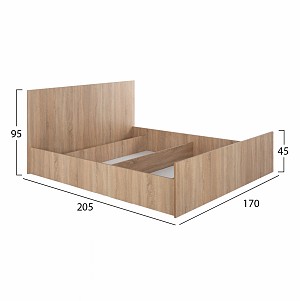 B2bmarkt ΚΡΕΒΑΤΙ ΔΙΠΛΟ 160Χ200εκ. SONAMA OAK HM2432