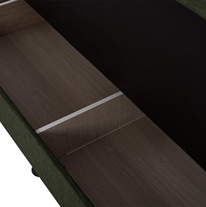 B2bmarkt ΚΑΝΑΠΕΣ ΚΡΕΒΑΤΙ ANDRI ΤΡΙΘΕΣΙΟΣ DARK OLIVE HM3239.05 180x72x77 εκ.