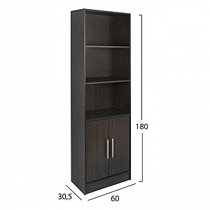 ΒΙΒΛΙΟΘΗΚΗ ΜΕΛΑΜΙΝΗΣ HM2027.01 ZEBRANO 60X30X180 εκ.