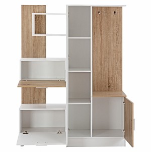 B2bmarkt ΕΠΙΠΛΟ ΕΙΣΟΔΟΥ ΜΕ ΡΑΦΙΑ & ΚΑΘΡΕΠΤΗ ILIANA HM2265 ΛΕΥΚΟ-SONAMA 125,5x37,5x166,5 εκ.