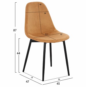 B2bmarkt ΚΑΡΕΚΛΑ LEONARDO ΒΕΛΟΥΔΟ ΧΡΥΣΟ ΜΕ ΜΕΤΑΛΛΙΚΑ ΠΟΔΙΑ 45x47x87Υ εκ. HM00100.09