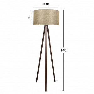 B2bmarkt ΦΩΤΙΣΤΙΚΟ ΔΑΠΕΔΟΥ ΞΥΛΙΝΟ CRUZ HM7578.03 ΚΑΡΥΔΙ ΜΕ ΚΑΦΕ ΚΑΠΕΛΟ Φ38x140Y εκ.