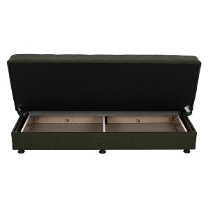 B2bmarkt ΚΑΝΑΠΕΣ ΚΡΕΒΑΤΙ ANDRI ΤΡΙΘΕΣΙΟΣ DARK OLIVE HM3239.05 180x72x77 εκ.