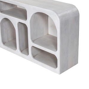 B2bmarkt ΜΠΟΥΦΕΣ HANDYR HM9705 ΜΑΣΙΦ ΞΥΛΟ MANGO ΣΕ ΛΕΥΚΟ ΧΡΩΜΑ 165x35x75Yεκ.