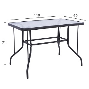 B2bmarkt ΣΕΤ ΤΡΑΠΕΖΑΡΙΑΣ 5ΤΜΧ ADAM HM10897.01 ΤΡΑΠΕΖΙ 110x60εκ & 4 ΠΟΛΥΘΡΟΝΕΣ--ΓΚΡΙ