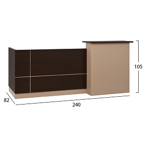 ΓΡΑΦΕΙΟ ΥΠΟΔΟΧΗΣ 240X82 WENGE ΜΠΕΖ HM2068.01