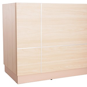 ΓΡΑΦΕΙΟ ΥΠΟΔΟΧΗΣ DALTON HM2068.02 ΜΕΛΑΜΙΝΗ ΣΕ SONAMA-ΜΠΕΖ 240x80x106Υεκ.